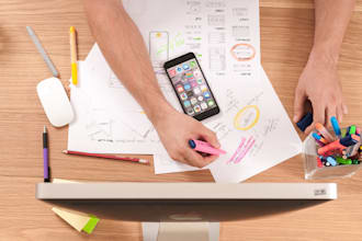 create UX wireframes, interactive prototypes and design