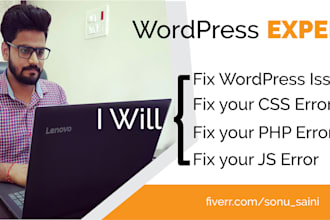 fix wordpress probelms,fix error,issues or php error in wordpress