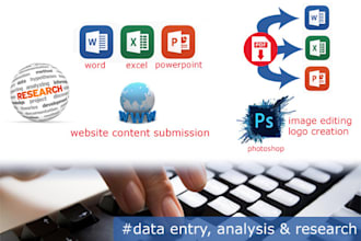 do Data Entry,Research,Photoshop, Copy Paste,MS Office work