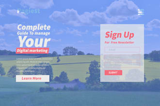 design landing page or squeeze page or sale page