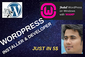 install and develop word press