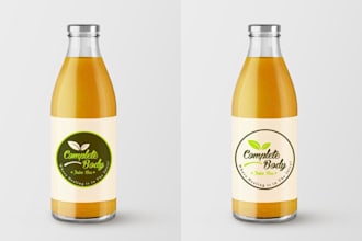 design a minimalist juice bar and smoothie shop logo