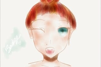 paint you as an anime character with watercolors