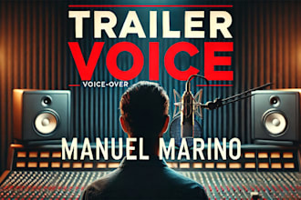 create bass vocal voiceover, voice artist for movie intro, video game trailer
