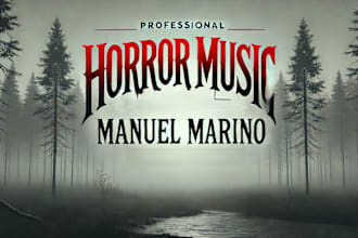 create video game music, horror creepy soundtrack, scary ambient cinematic sound