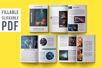 design editable fillable PDF ebooks, forms and lead magnets