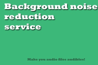 do audio cleaning to your interview or conference record
