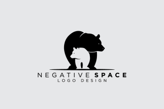 design a modern minimalist negative space logo