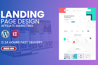 create landing pages for affiliate marketing within 24hrs