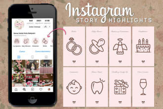 design a custom instagram stories highlight covers