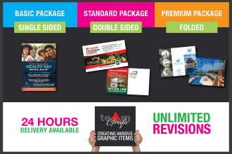 come up with smart flyer, brochure and postcard