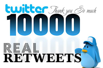 provide 10000+ Retweet and Favorites From Unique Profiles In less than 12hours