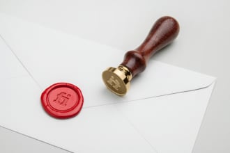 do a wax seal effect of your logo