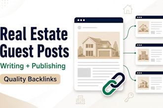 write and publish real estate blog guest post with SEO backlink services