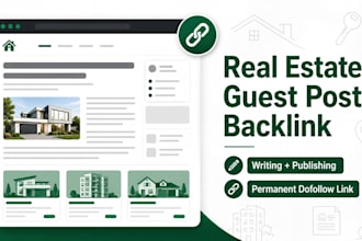 write and publish a real estate guest post backlink