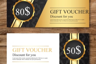 amazing cupon,ticket and voucher design within 2 hours