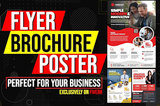 do modern creative brochure design, poster design, flyer deisgn for your company