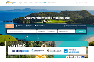 flights, hotels, rental, cars, travel agency affiliate website