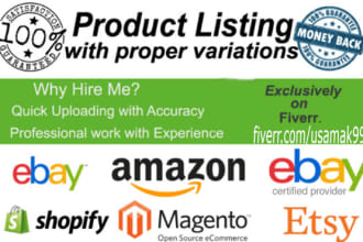 list products on opencart, wordpress, amazon, add products