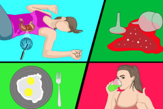 draw unique illustrations for facebook ads business