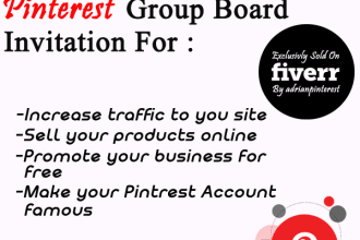 invite you to 5 high  traffic pinterest boards with gift