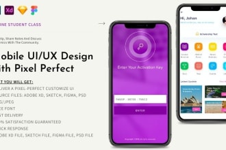 design mobile app UI UX design, wireframe figma prototype