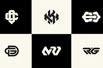 do modern monogram or personal initial letter logo design