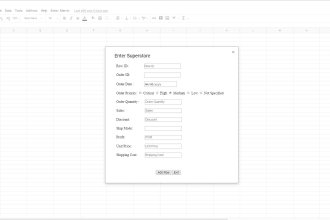 create input form inside the google sheets
