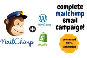 do complete mailchimp, shopify and wp email campaign