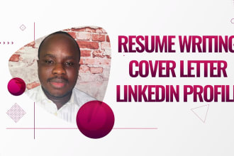 deliver resume writing, cover letter and update your linkedin profile