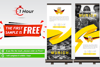 do professional rollup banner, roll up banner, conference poster