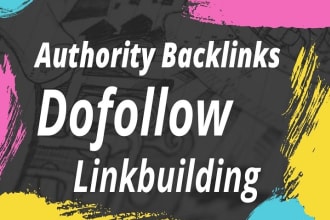 create 62 white hat SEO dofollow backlinks authority link building