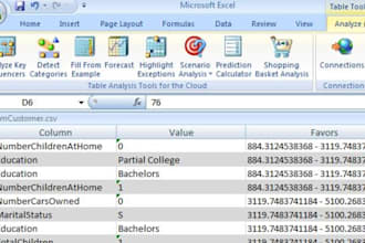 make you any EXCEL tables and formulas