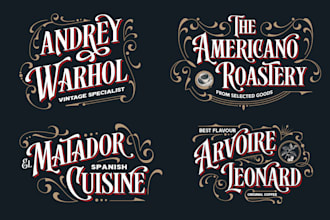 create a custom vintage design and decorative lettering