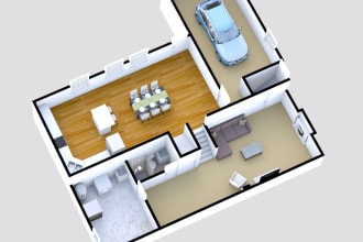 create 3d  floorplan in realistic quality with fast delivery