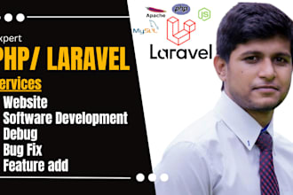 be your website developer by php and laravel