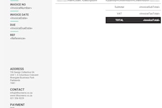 professional xero invoice template custom branded theme