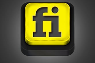 create an awesome custom 3Dstyle app ICON for your iPhone or Android application