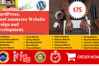 do wordpress design and woocommerce development