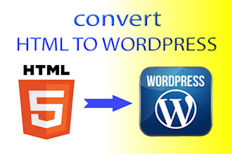 convert html template to wordpress theme website