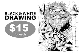 draw, illustrate pen and ink drawing and illustration