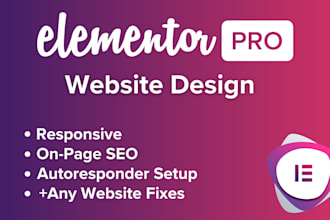 design wordpress website with elementor