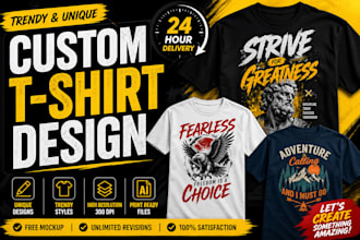 design trendy custom street wear or merch t shirt designs