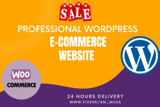 develop a professional wordpress ecommerce website