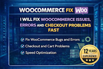 fix woocommerce issues, errors, and checkout problems fast