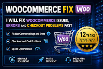 fix woocommerce issues, errors, and checkout problems fast