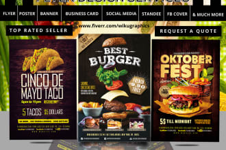 design food flyer or poster, restaurant menu