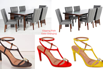 do any kinds of retouch, masking, shadow, color correction