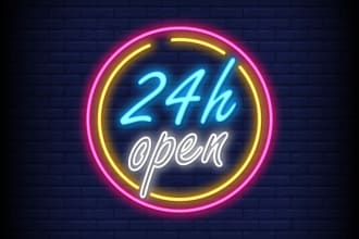 make a realistic neon sign of your logo or text