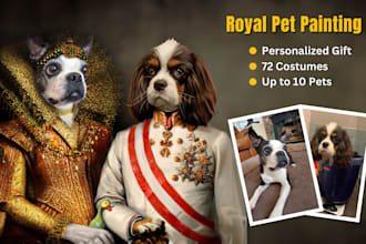 paint your royal renaissance pet portrait